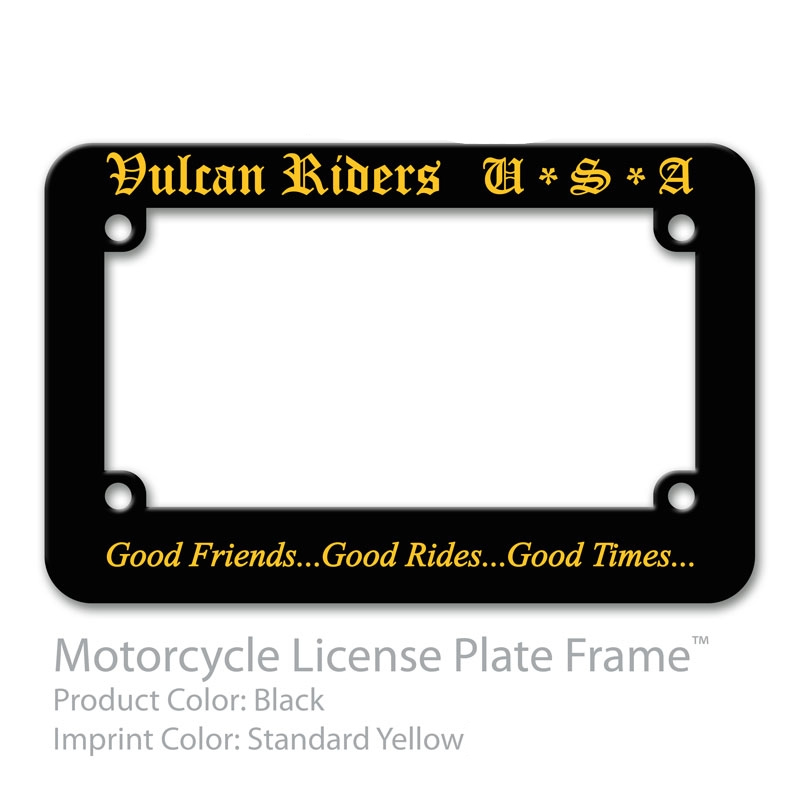 Motorcycle license plate frame